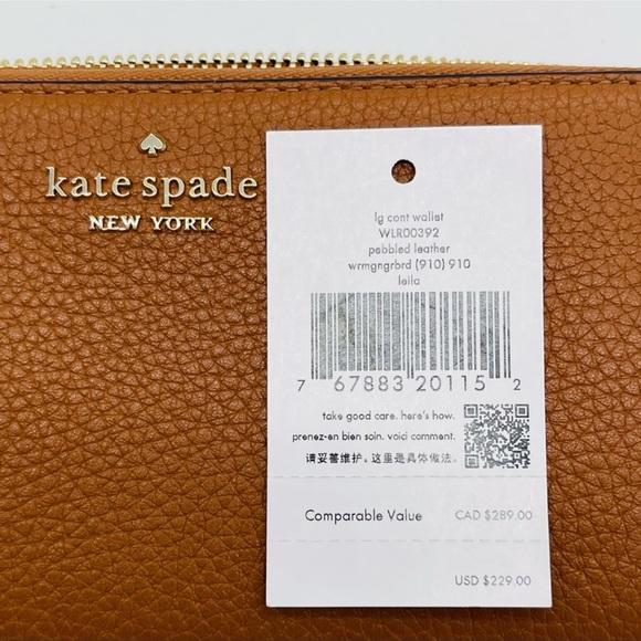 Kate Spade Leila Large Continental Wallet Leather Rich Brown - Picture 9 of 9